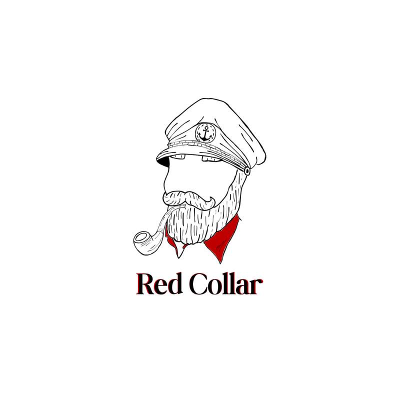 Red Collar fitted Logo