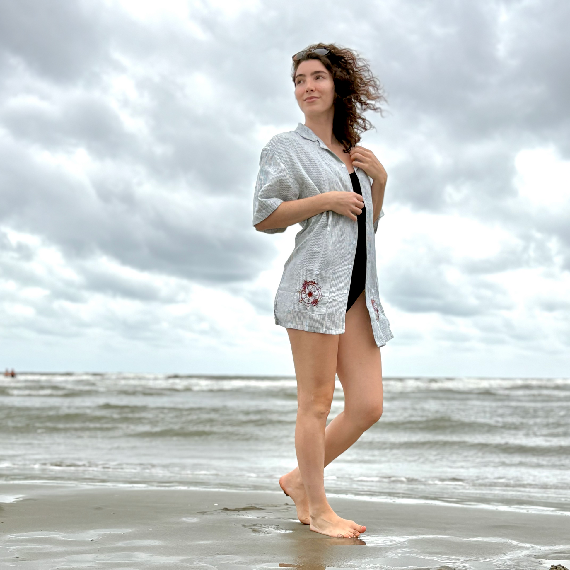 Anchor Linen Button Up