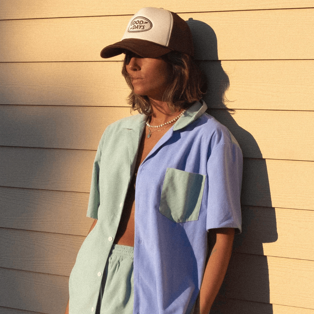 Kas Colorblock Camp Shirt - Red Collar