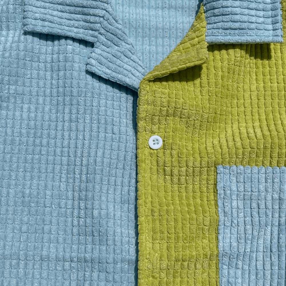 Palma Curduroy Resort Shirt - Red Collar