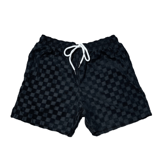 Venice Terry Cloth Shorts - Red Collar