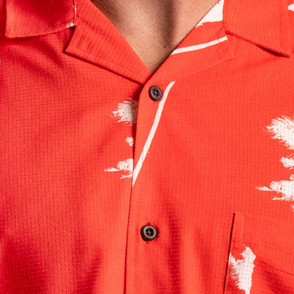 Hurricane Palm Stretch Cabana Shirt