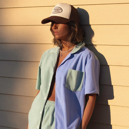 Kas Colorblock Camp Shirt - Red Collar