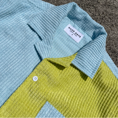 Palma Curduroy Resort Shirt - Red Collar