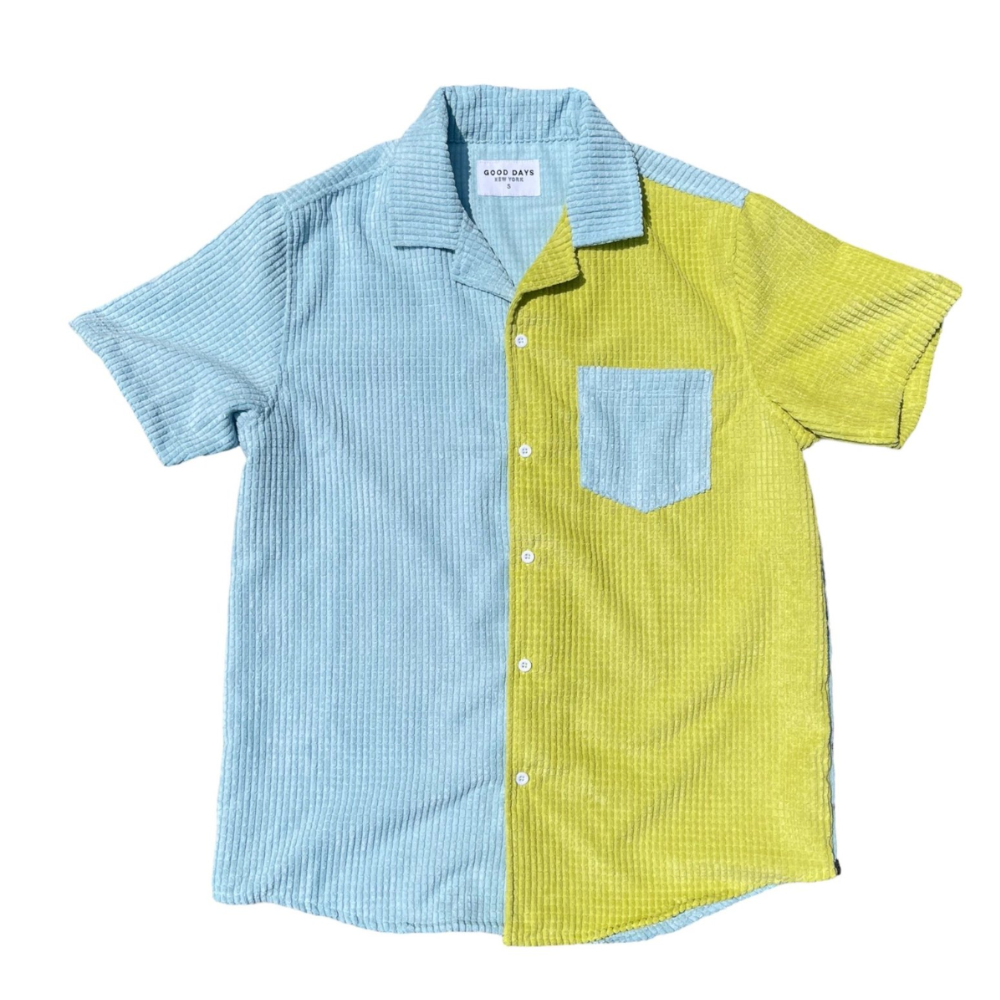 Palma Curduroy Resort Shirt - Red Collar