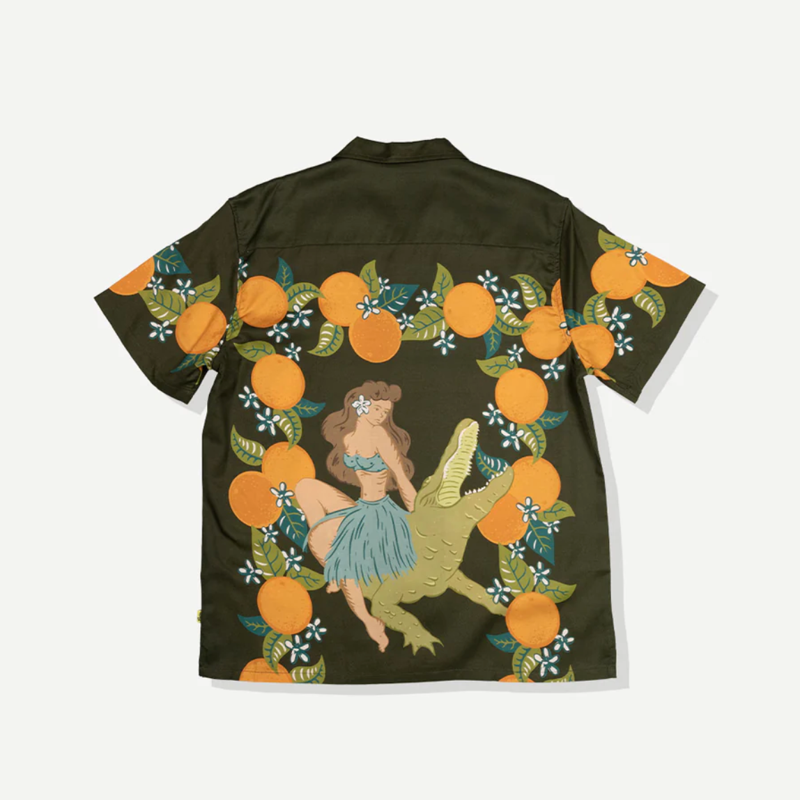 Tropical Orange Cabana Shirt